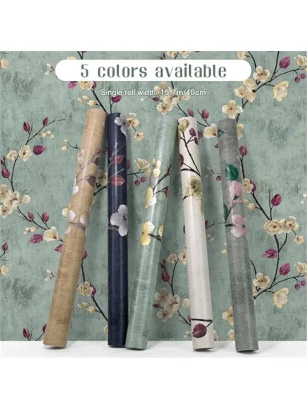 Floral Peel Stick Wallpaper Sage Green Removable Self Adhesive Vinyl Wall Paper